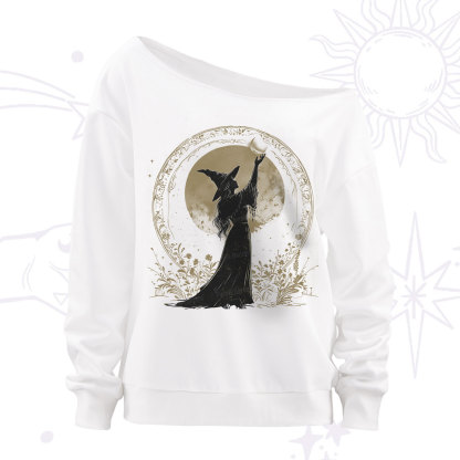 Purplehecate The Moon Witch Off The Shoulder Sweatshirt
