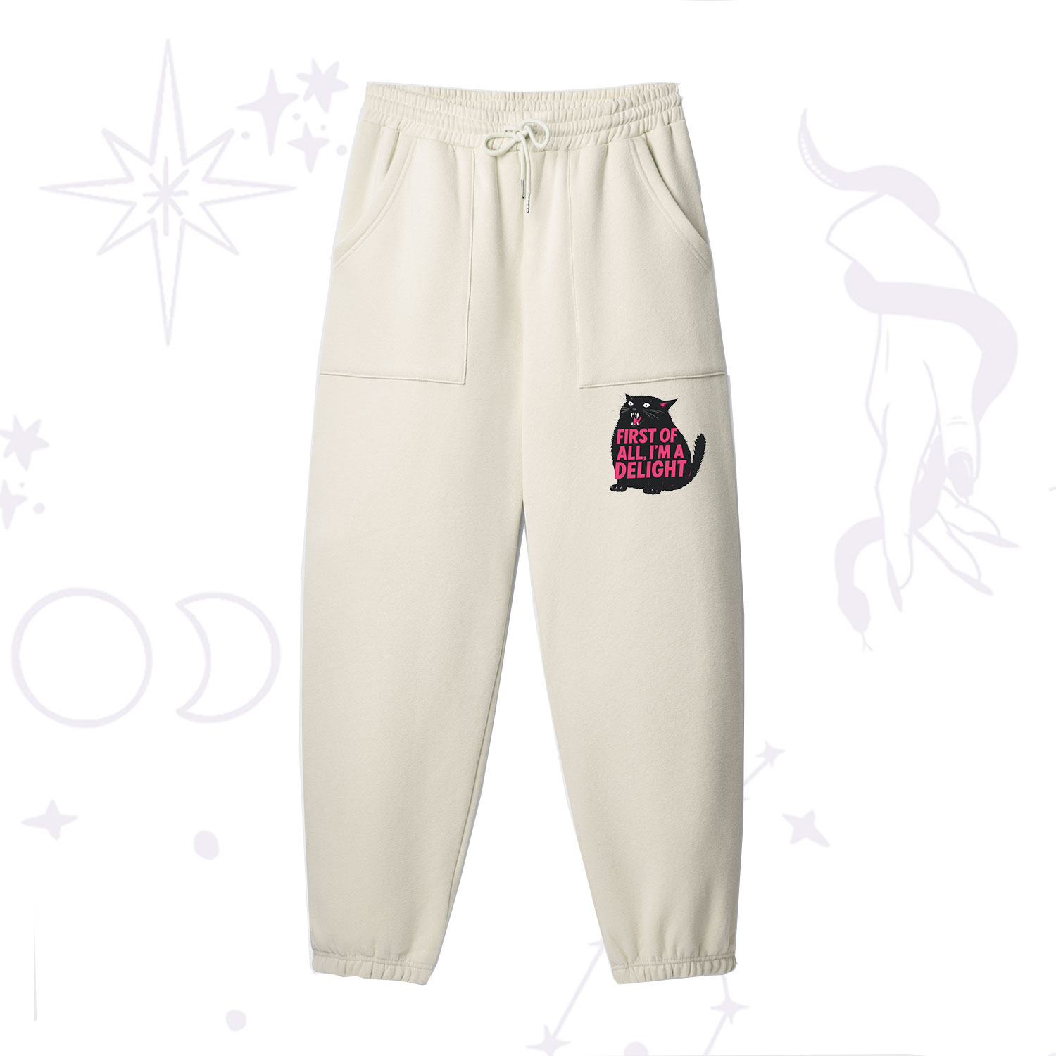 [Copy]Purplehecate Zero Fucks Given Fleece Sweatpants