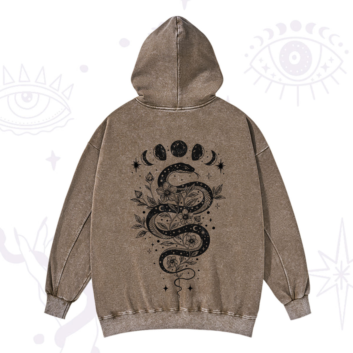 Purplehecate Serpent Spell Washed Hoodie