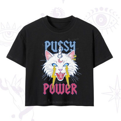 Purplehecate Pussy Power Crop T-Shirt