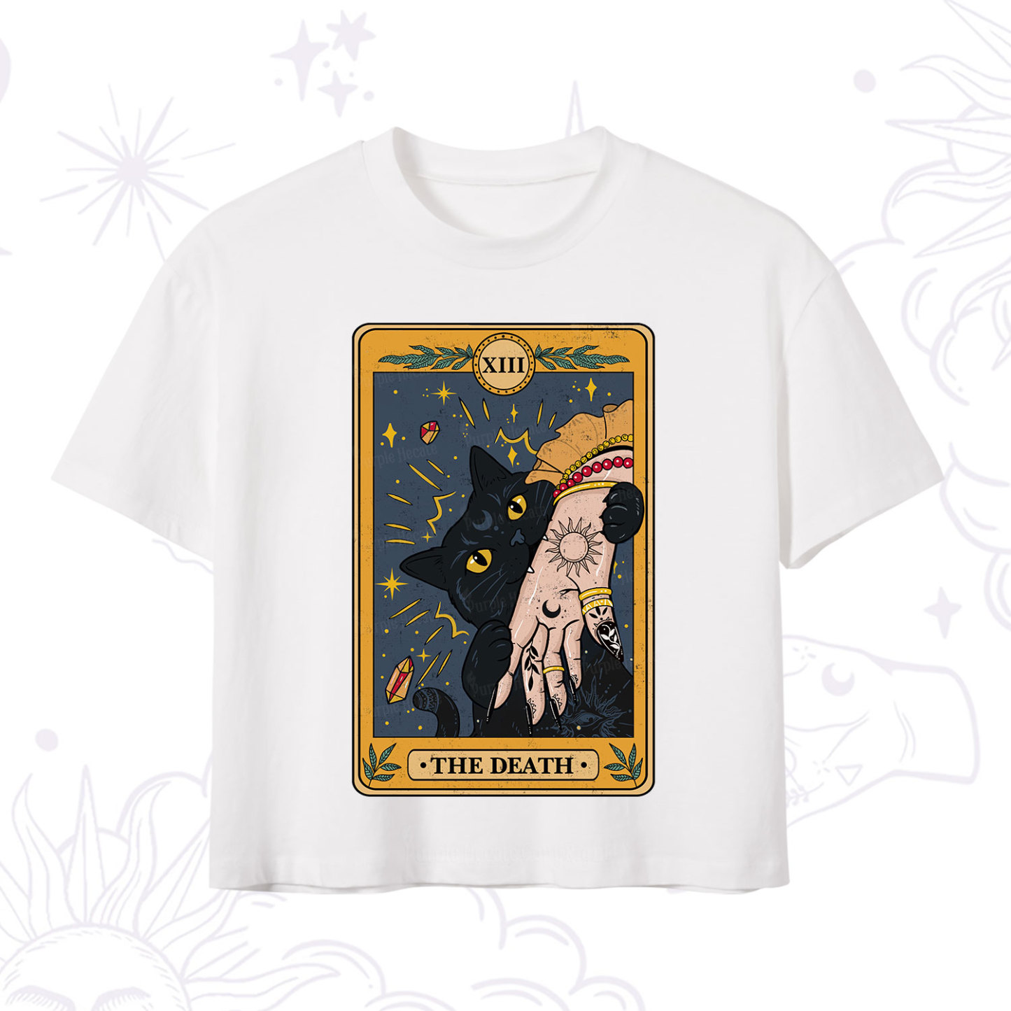 Purplehecate The Death Tarot Card Crop T-Shirt