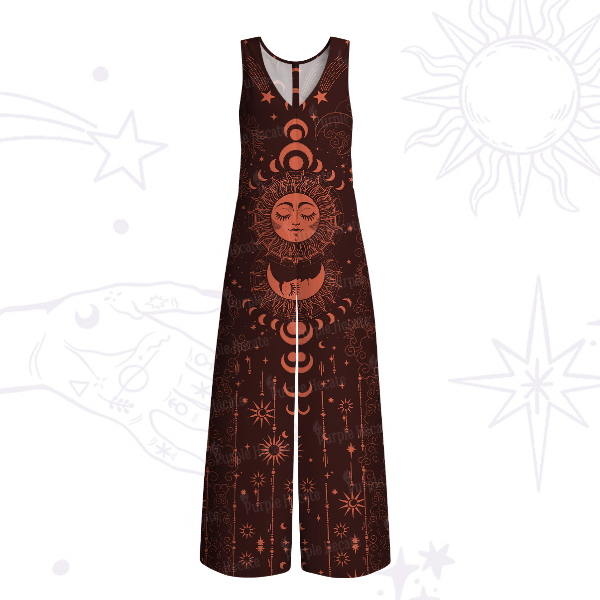 Purplehecate Lunar Eclipse Wide Leg Jumpsuit
