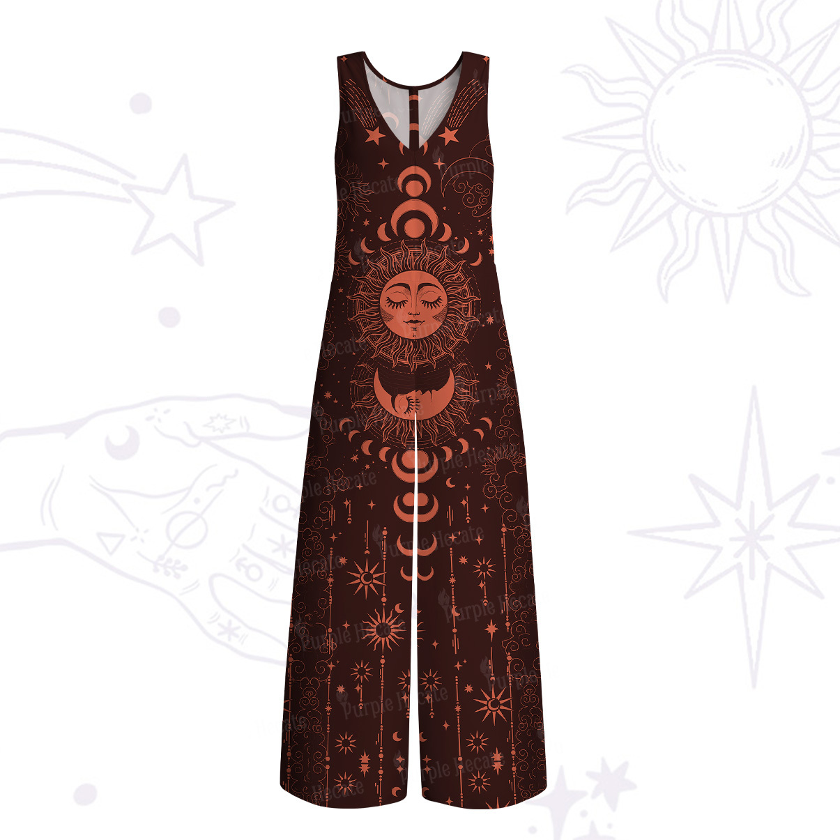 Purplehecate Lunar Eclipse Wide Leg Jumpsuit