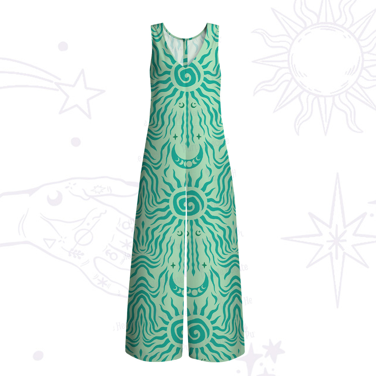 Purplehecate Solar Ritual Wide Leg Jumpsuit