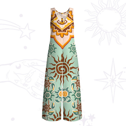 Purplehecate Solar Whispers Witch Wide Leg Jumpsuit