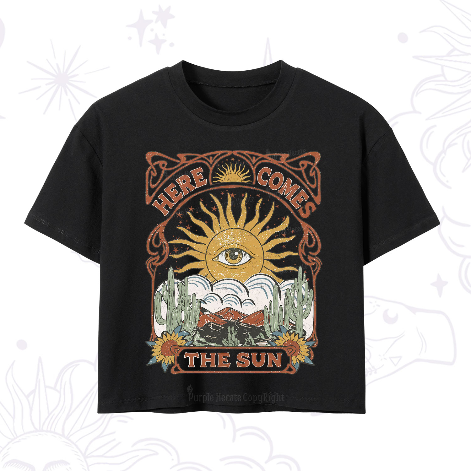 Purplehecate Here Comes The Sun Crop T-Shirt