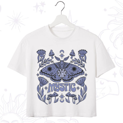 Purplehecate Mystic Luna Moth Crop T-Shirt