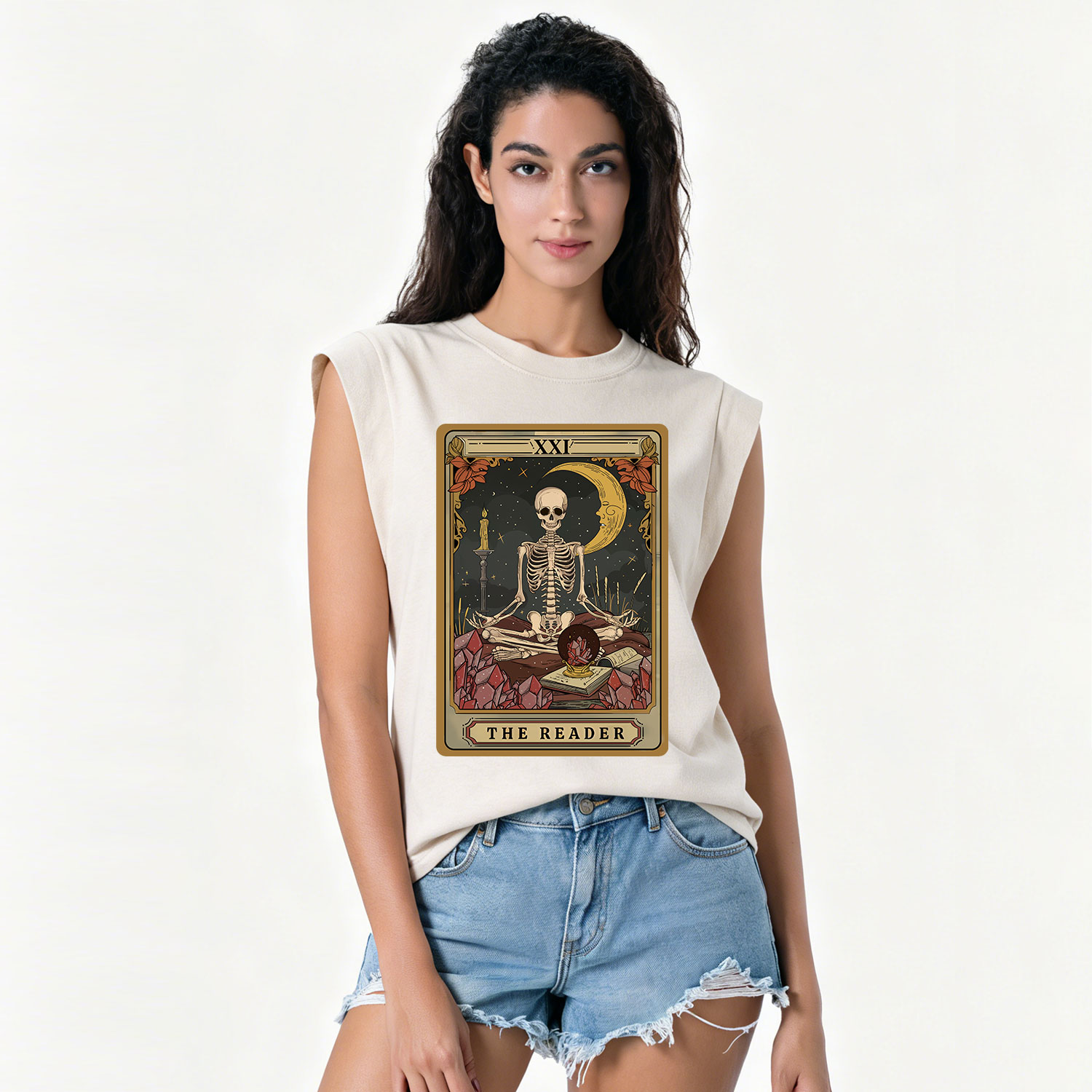 Purplehecate The Reader Tarot Vintage Washed Tank