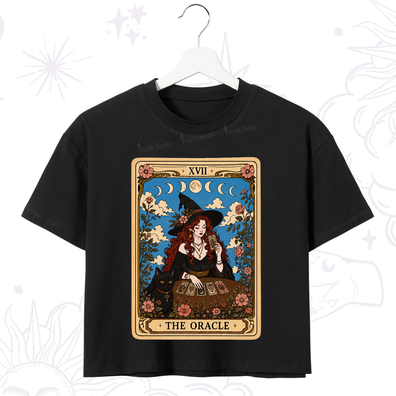 Purplehecate The Oracle Witch Tarot Crop T-Shirt