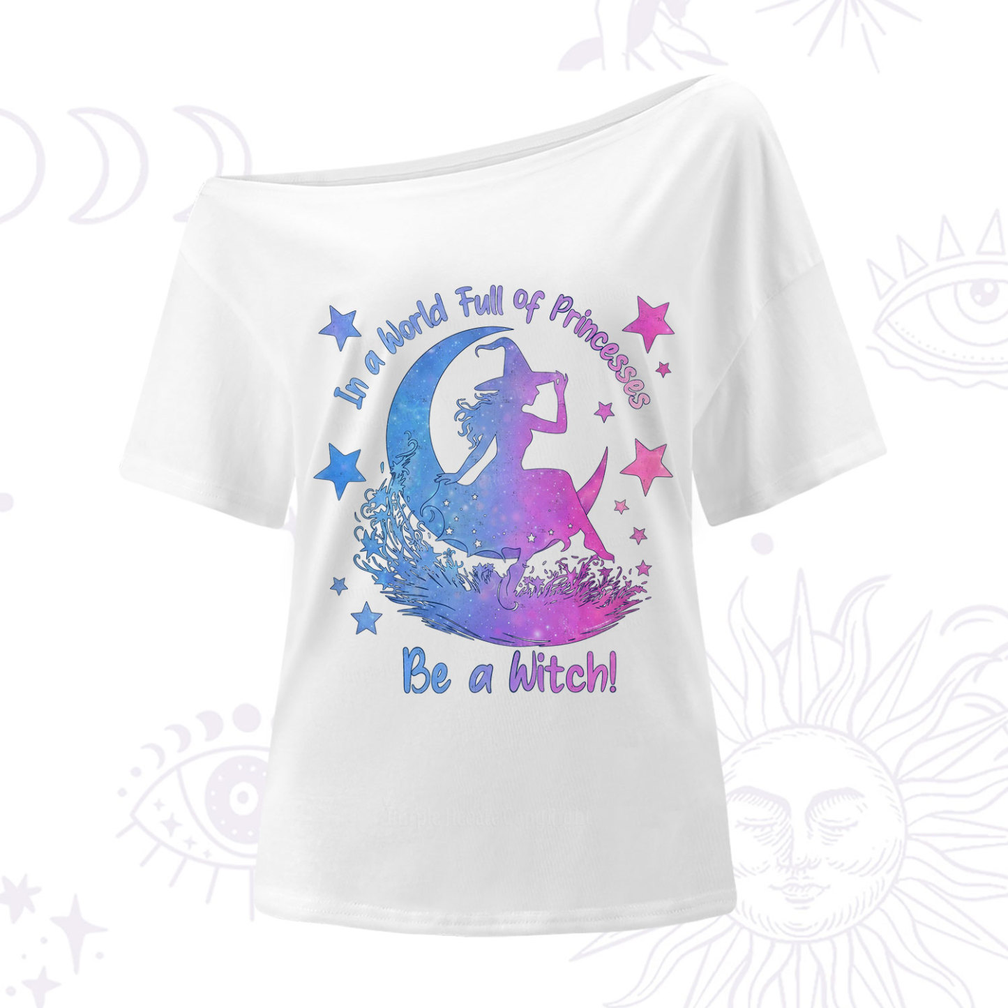 Purplehecate In a World Full of Princesses be a Witch One Shoulder T-Shirt