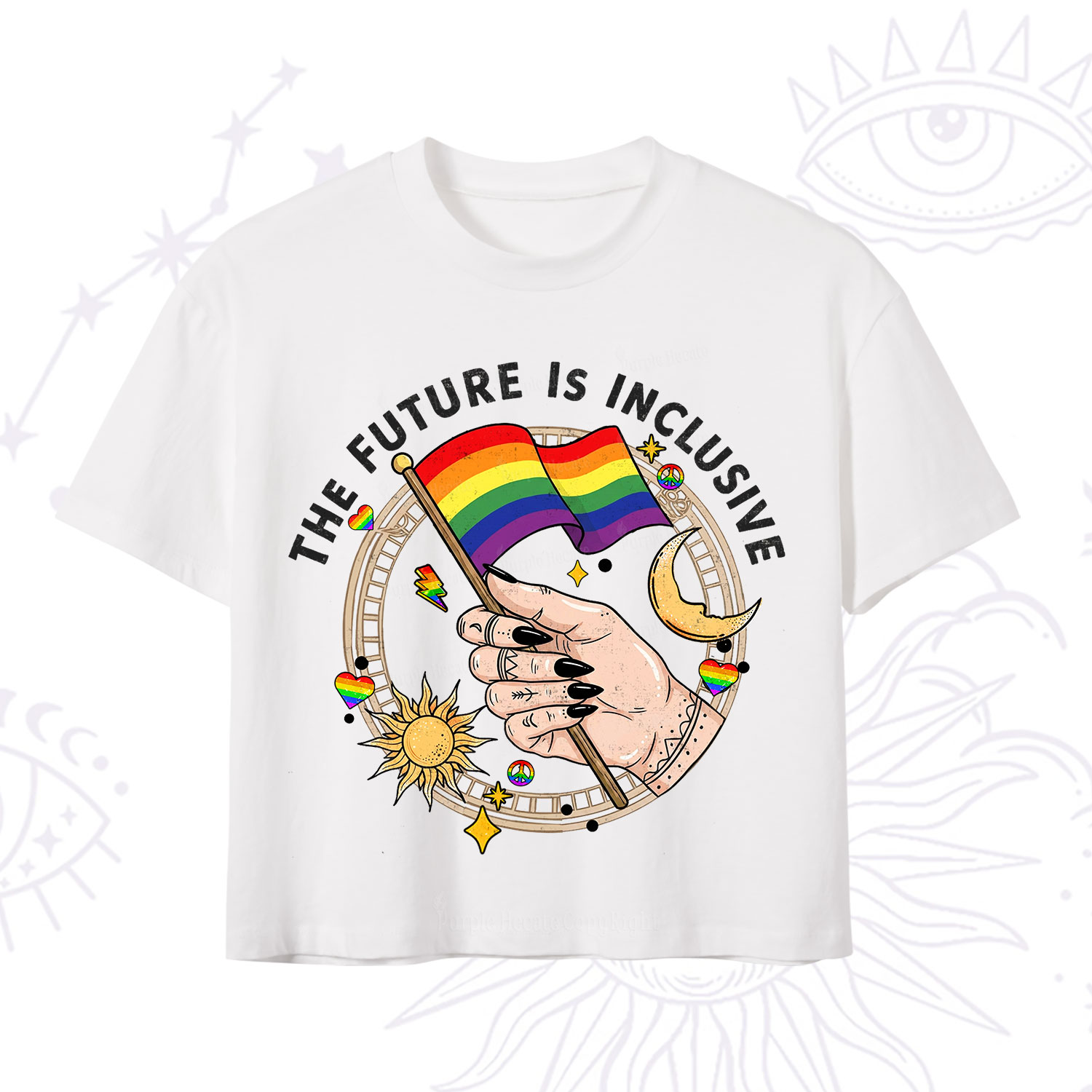 Purplehecate The Future Is Inclusive Crop T-Shirt