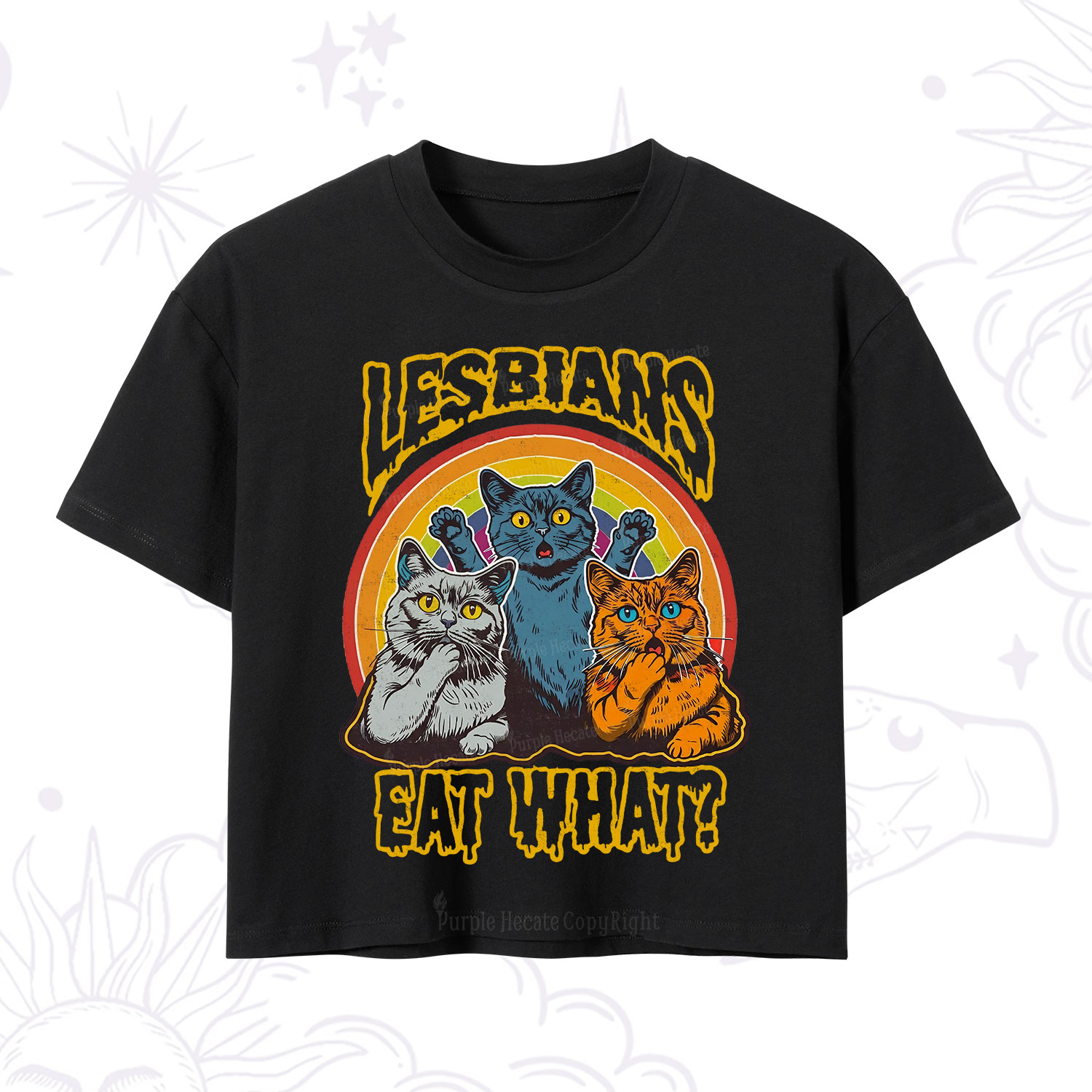 Purplehecate Lesbians eat what Crop T-Shirt