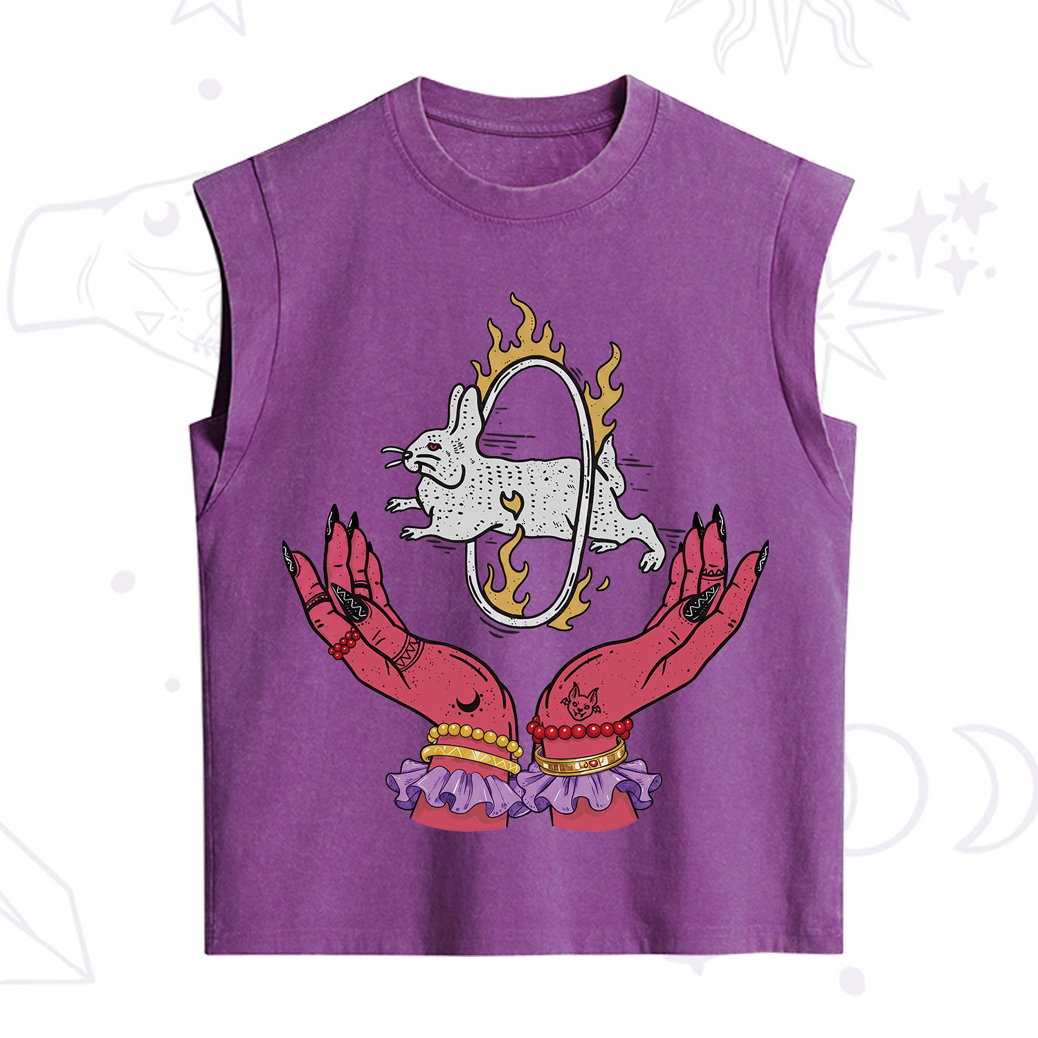 Purplehecate Remera Save The Rabbit Vintage Washed Tank