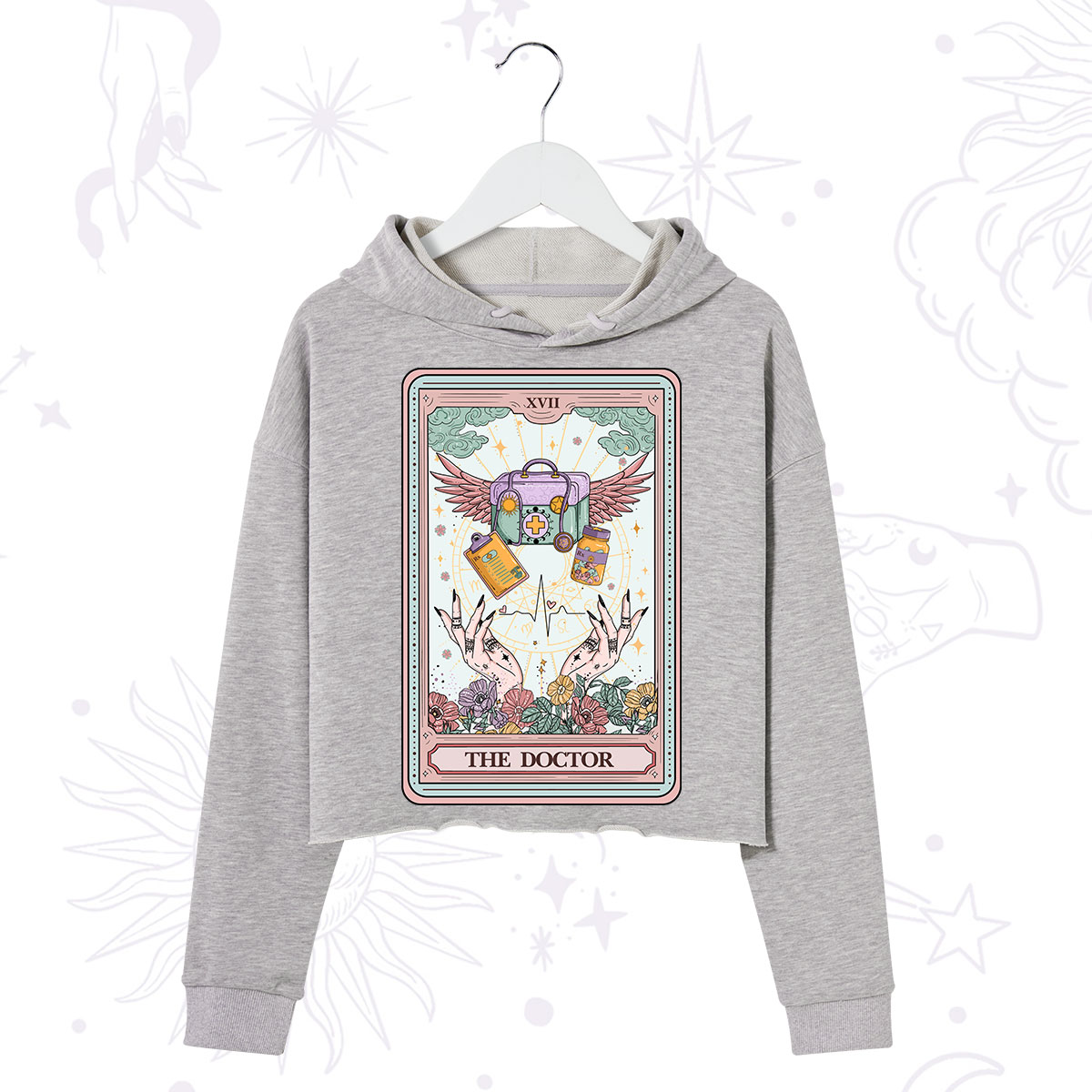 Purplehecate The Doctor Tarot Crop Hoodie