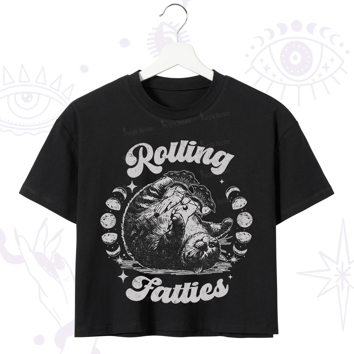 Purplehecate Funny Rolling Fatties Crop T-Shirt