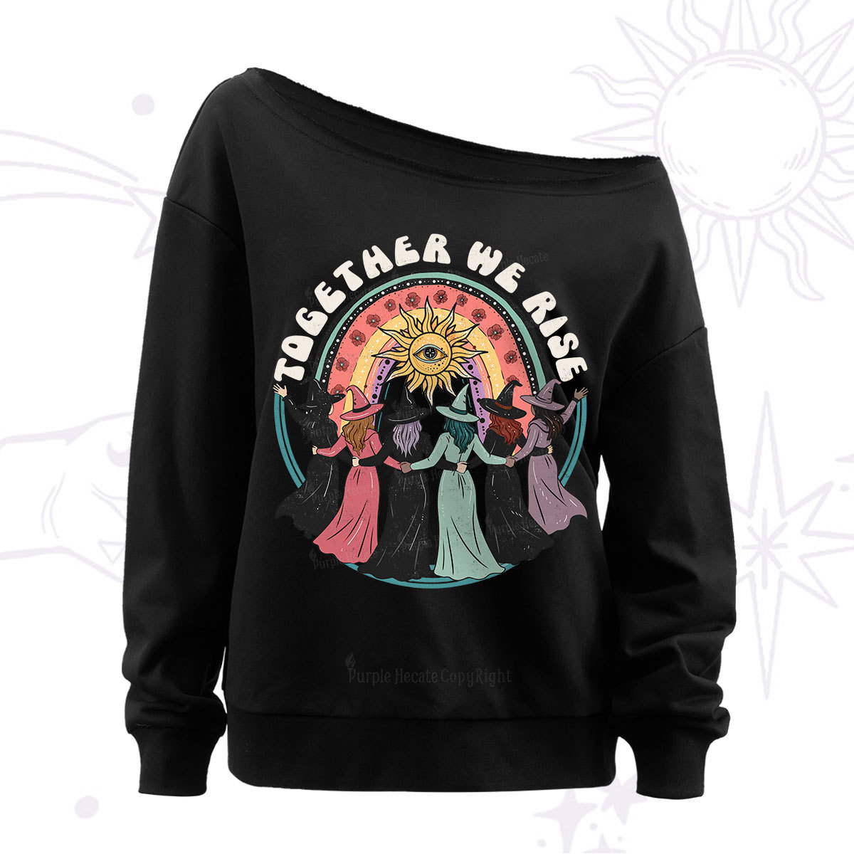 Purplehecate Together We Rise Off The Shoulder Sweat