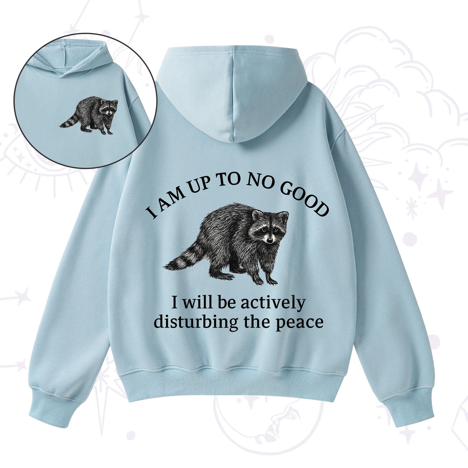 Purplehecate Trash Raccoon Backyard Wildlife Fleece Hoodie Suit