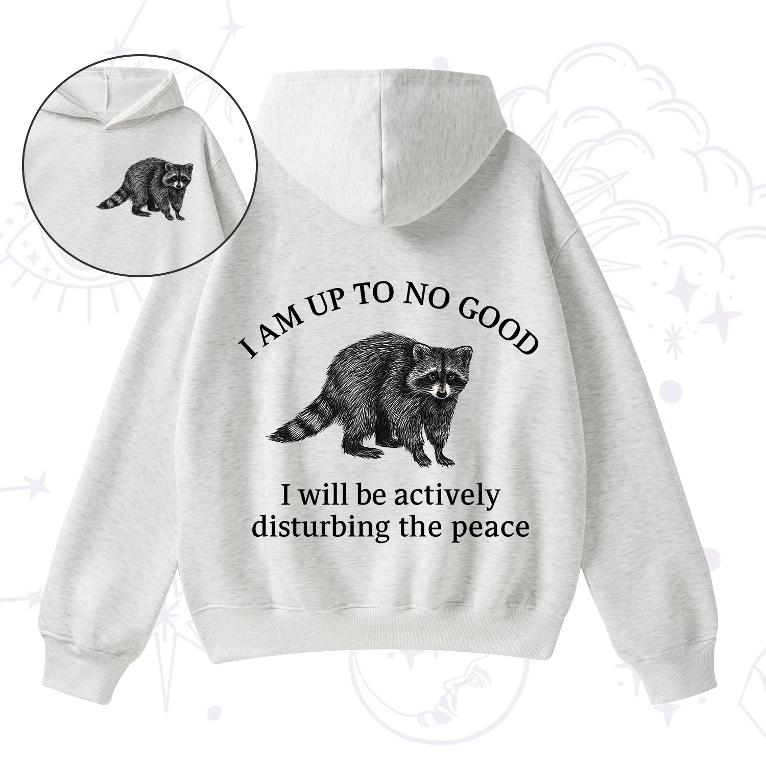 Purplehecate Trash Raccoon Backyard Wildlife Fleece Hoodie Suit