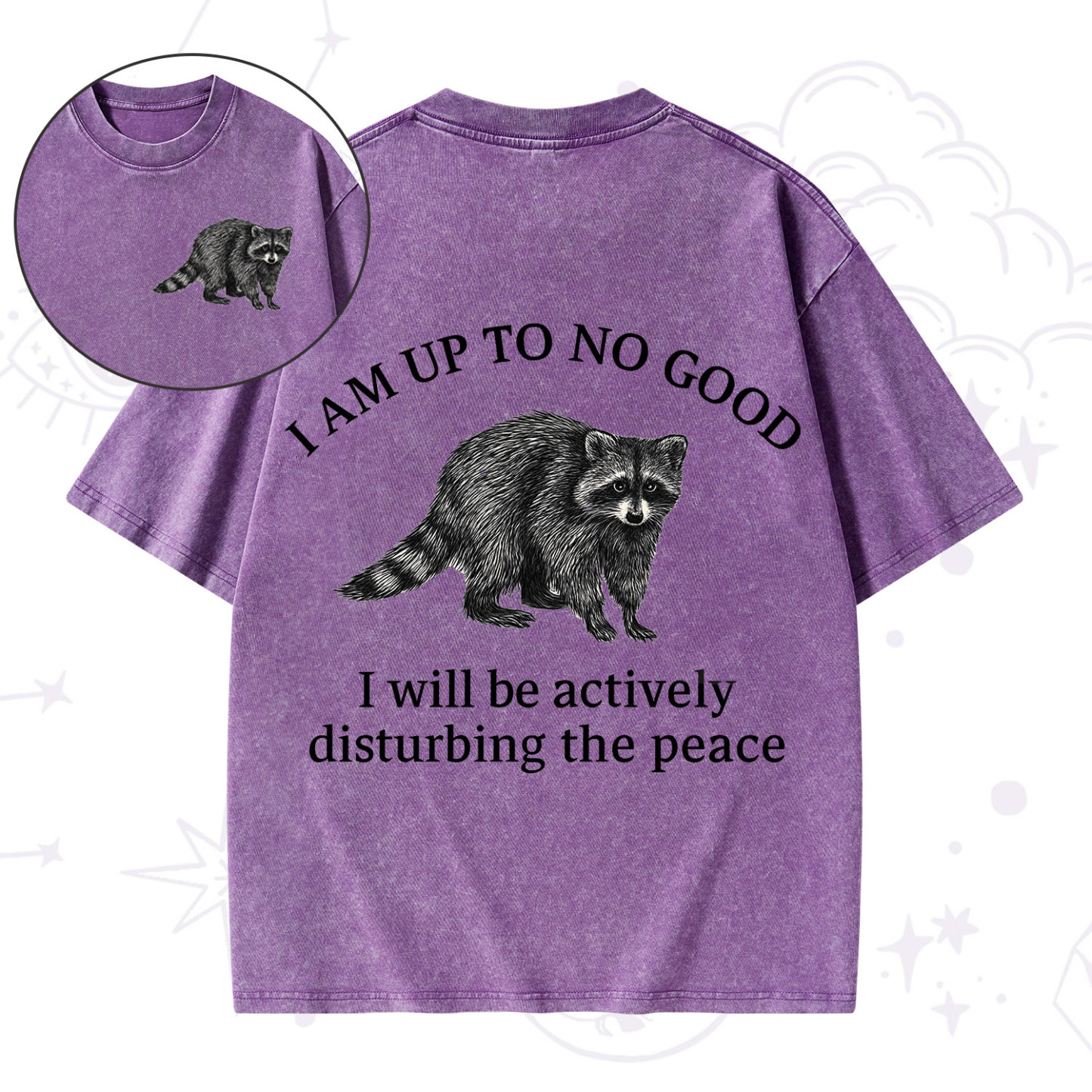 Purplehecate Cat Mother I Am But Skin And Bones Washed T-Shirt