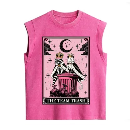 Purplehecate The Trash Kingdom's Tarot Opossum and Raccoon Vintage Washed Tank