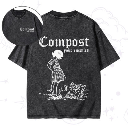 [Copy]Purplehecate Trash Raccoon Backyard Wildlife Washed T-Shirt