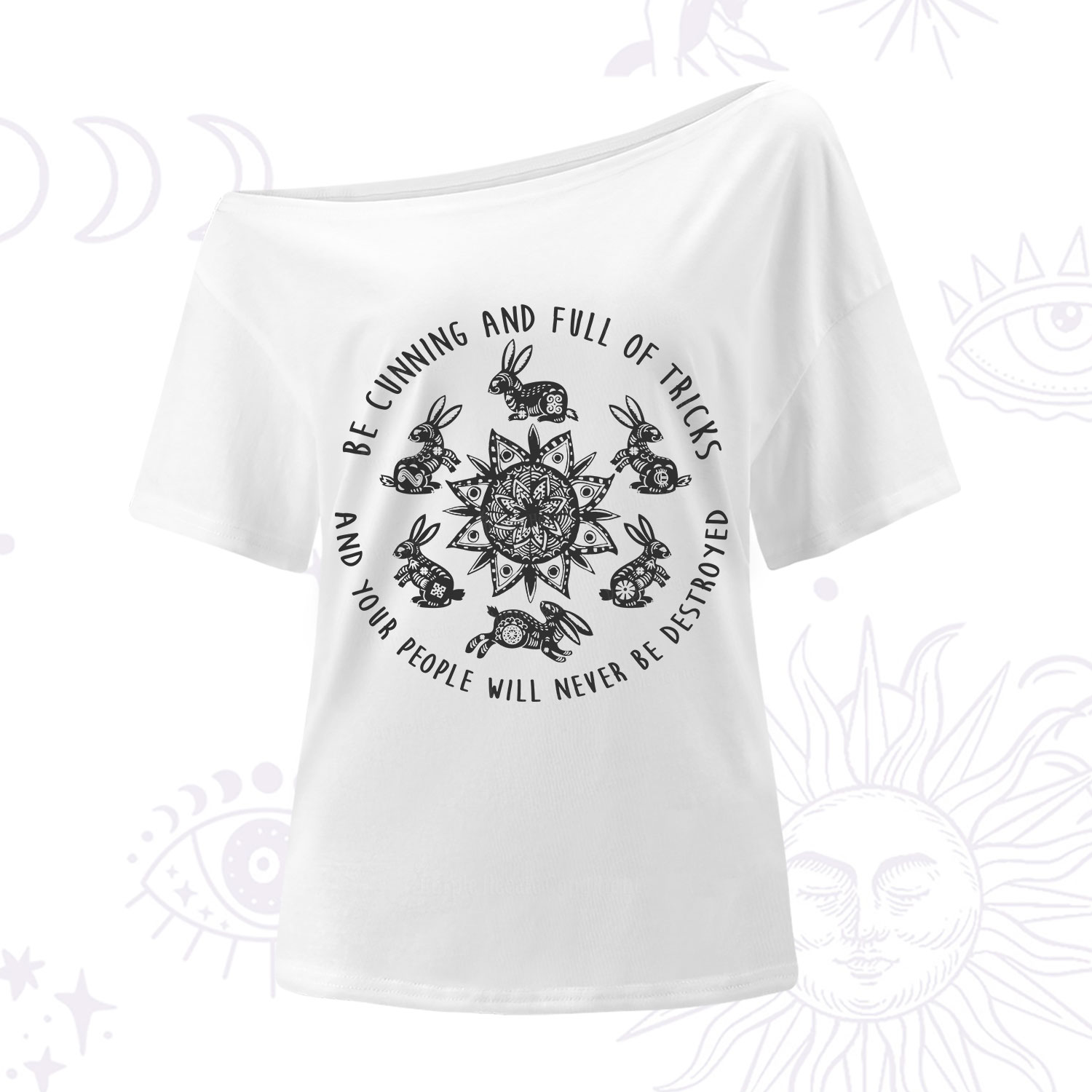 Purplehecate Cunning Rabbit Protection Spell One Shoulder T-Shirt
