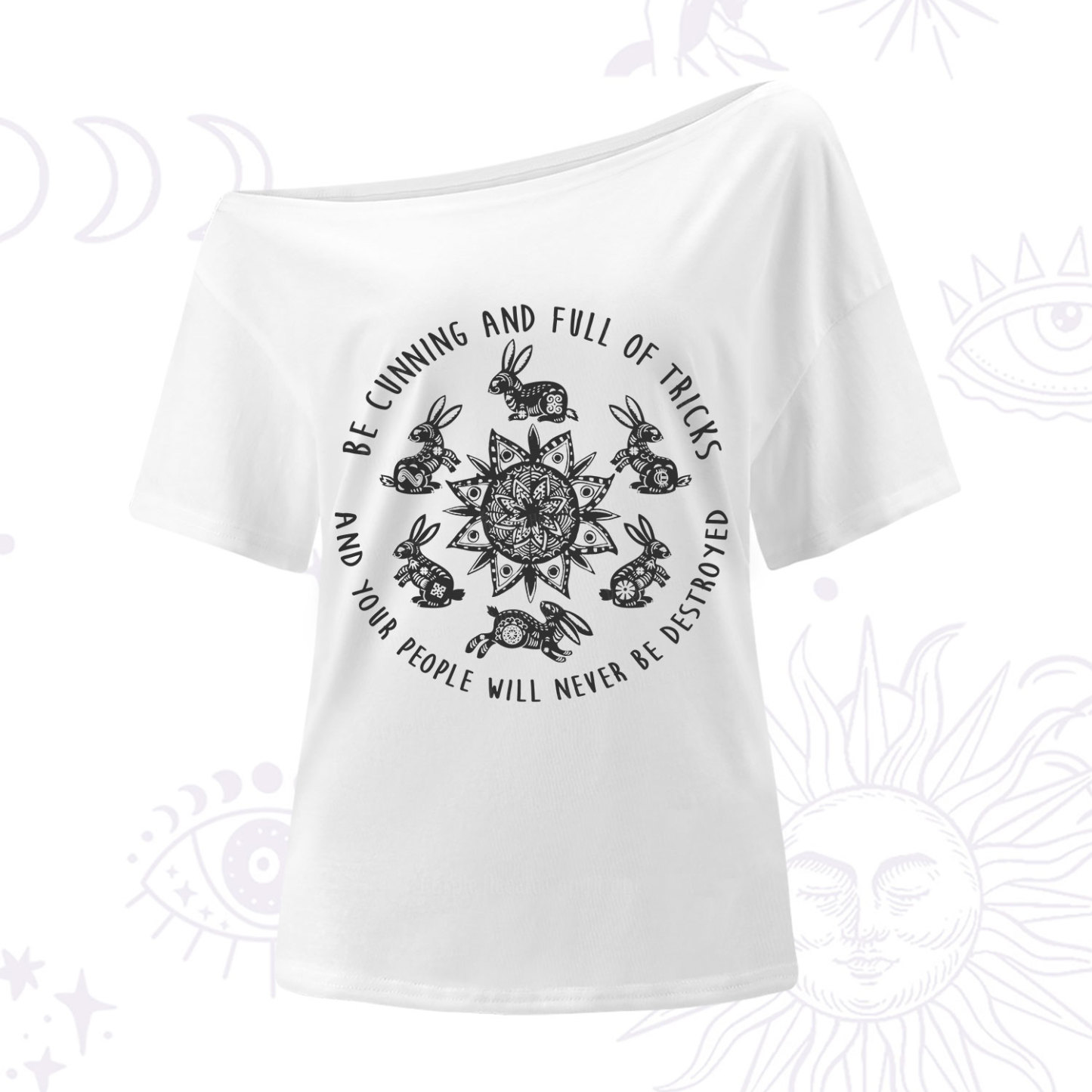 Purplehecate Cunning Rabbit Protection Spell One Shoulder T-Shirt