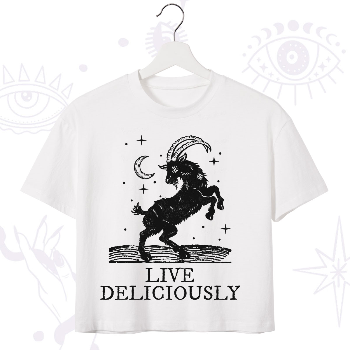 Purplehecate Live Deliciously Crop T-Shirt
