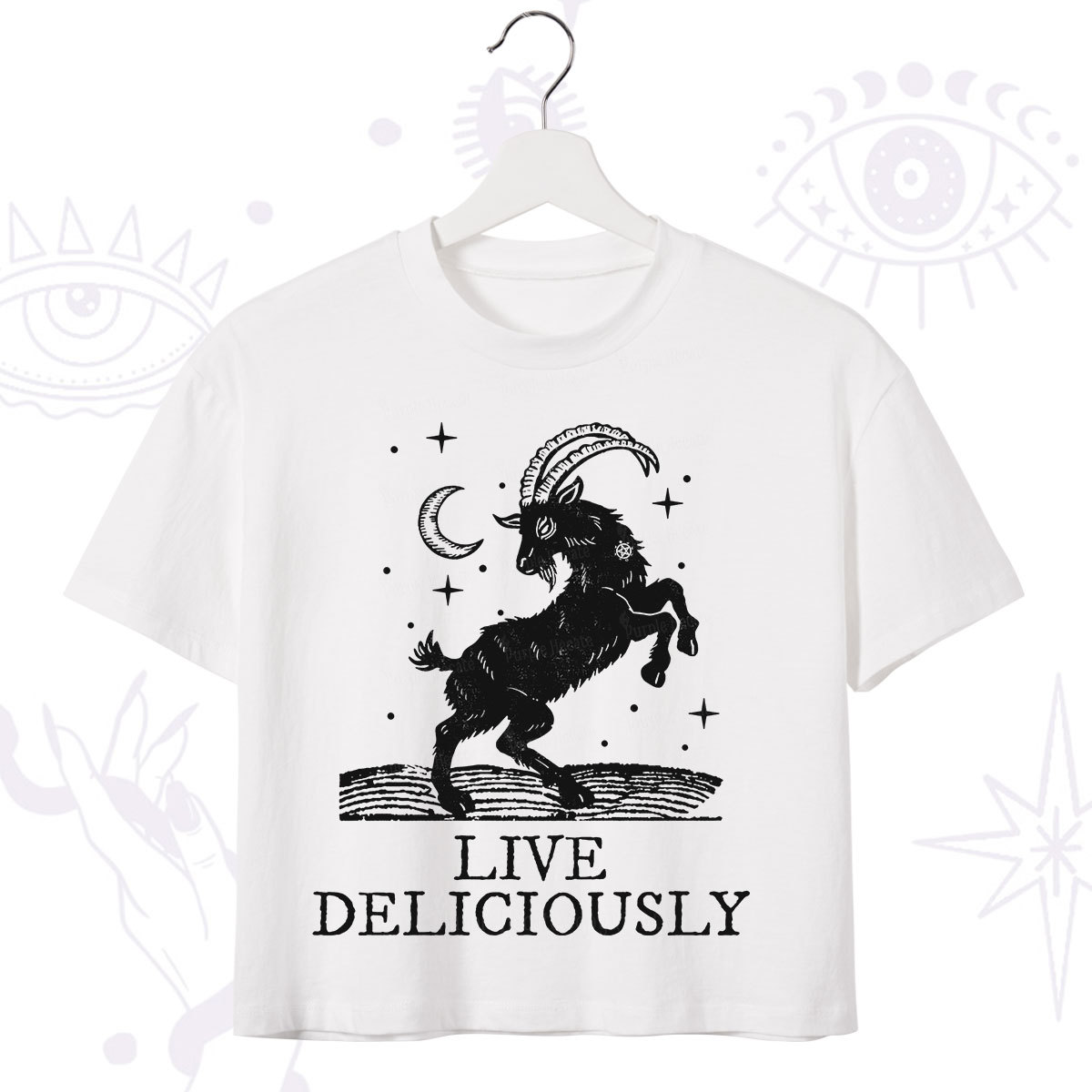 Purplehecate Live Deliciously Crop T-Shirt