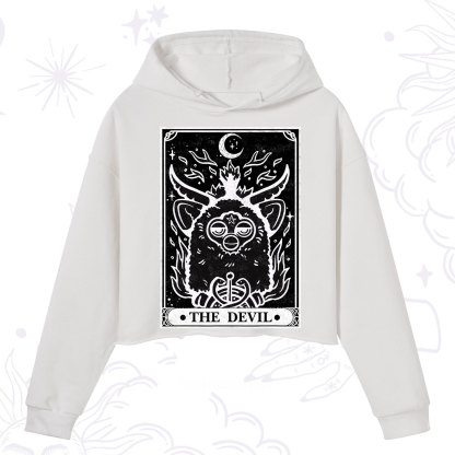 Purplehecate The Devil Tarot Crop Hoodie