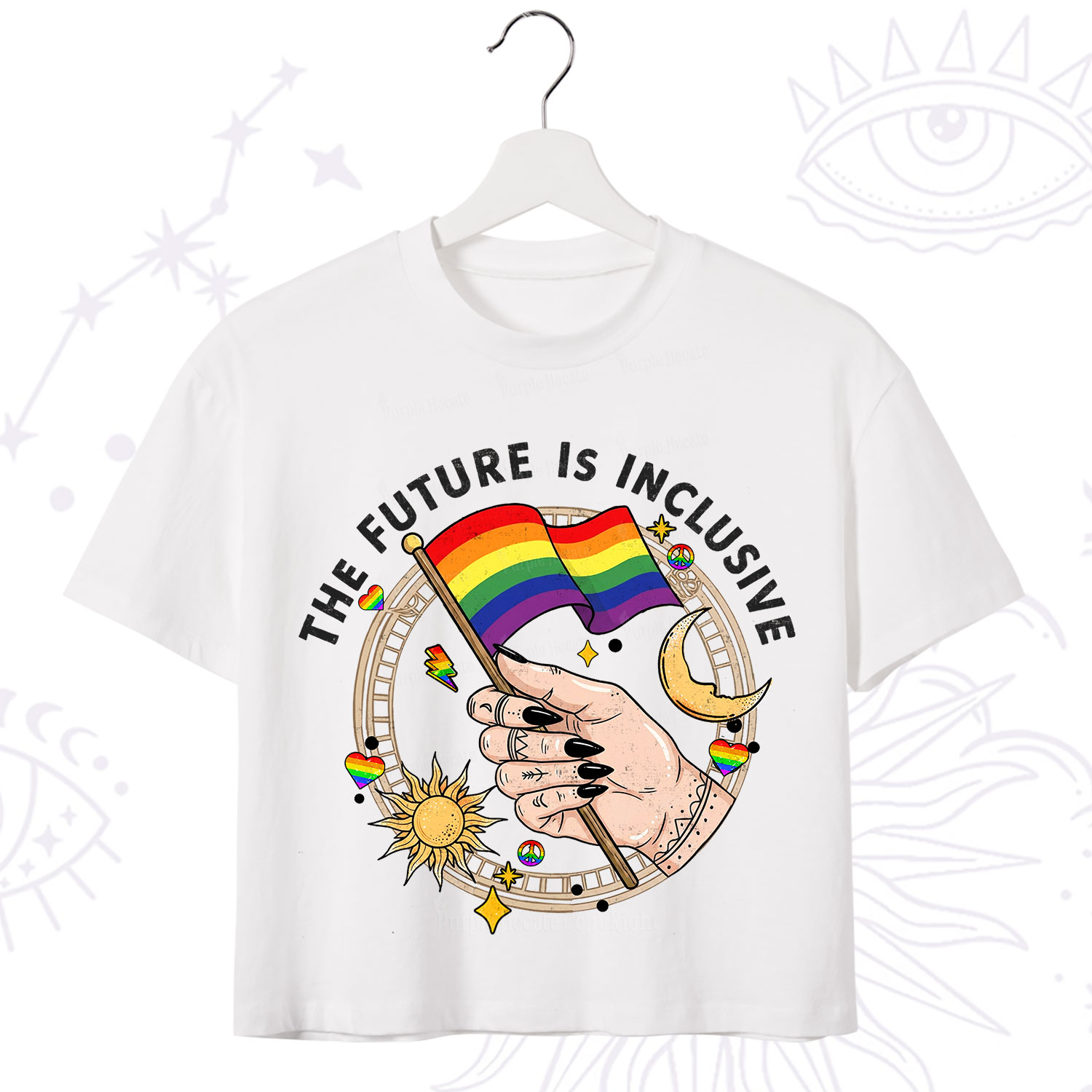 Purplehecate The Future Is Inclusive Crop T-Shirt