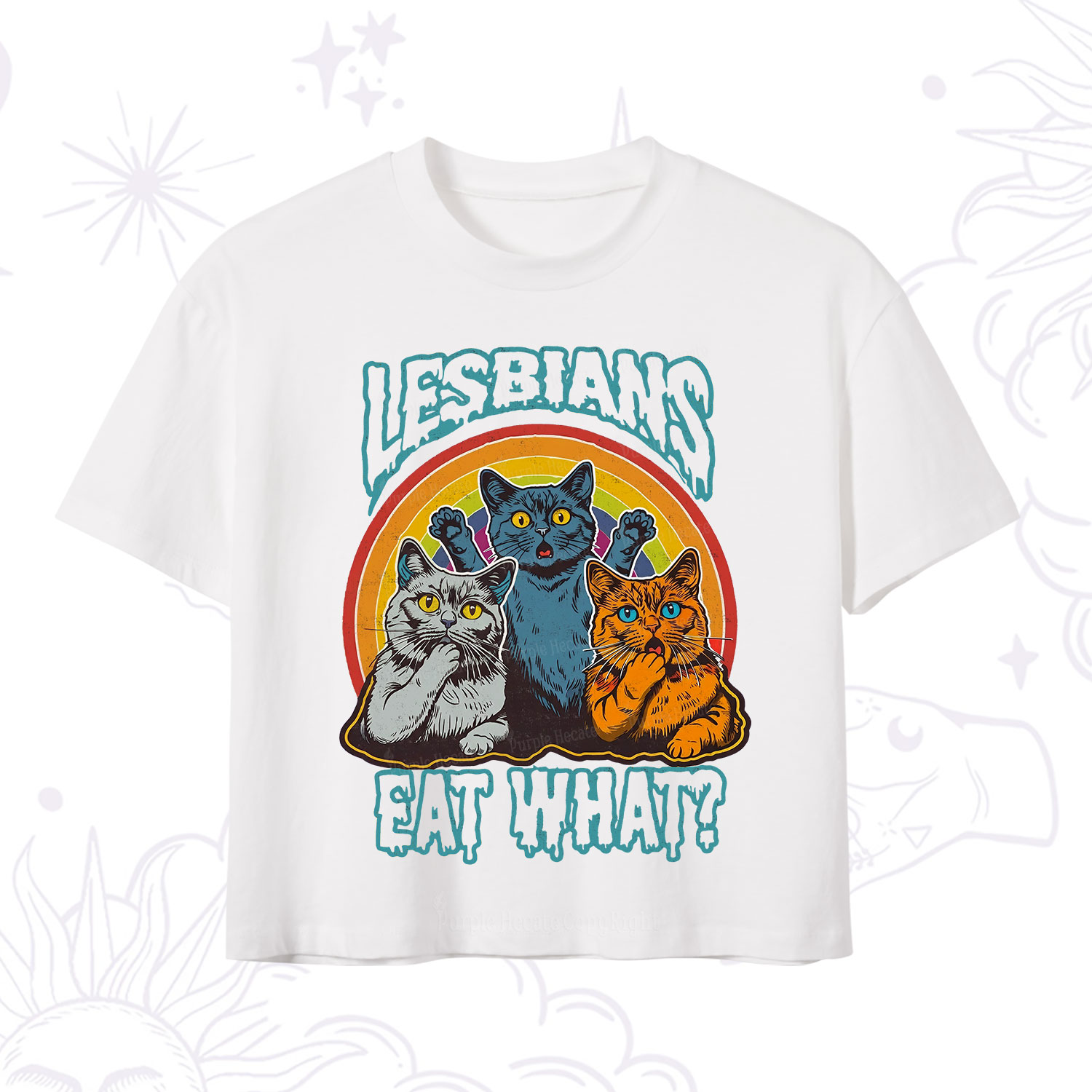 Purplehecate Lesbians eat what Crop T-Shirt
