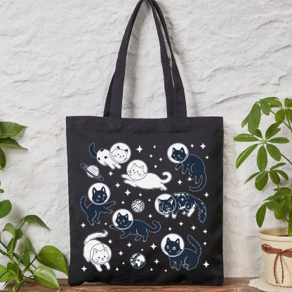 Purplehecate Cats in Space Tote Bag