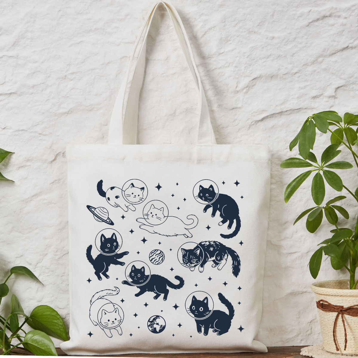 Purplehecate Cats in Space Tote Bag