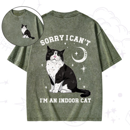 [Copy]Purplehecate First Of All I'm A Delight Cat Washed T-Shirt
