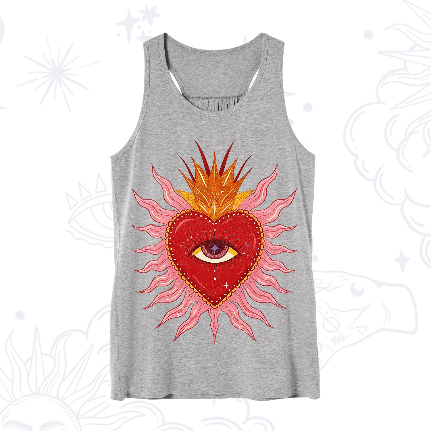 Purplehecate Sacred Flame Heart Tank