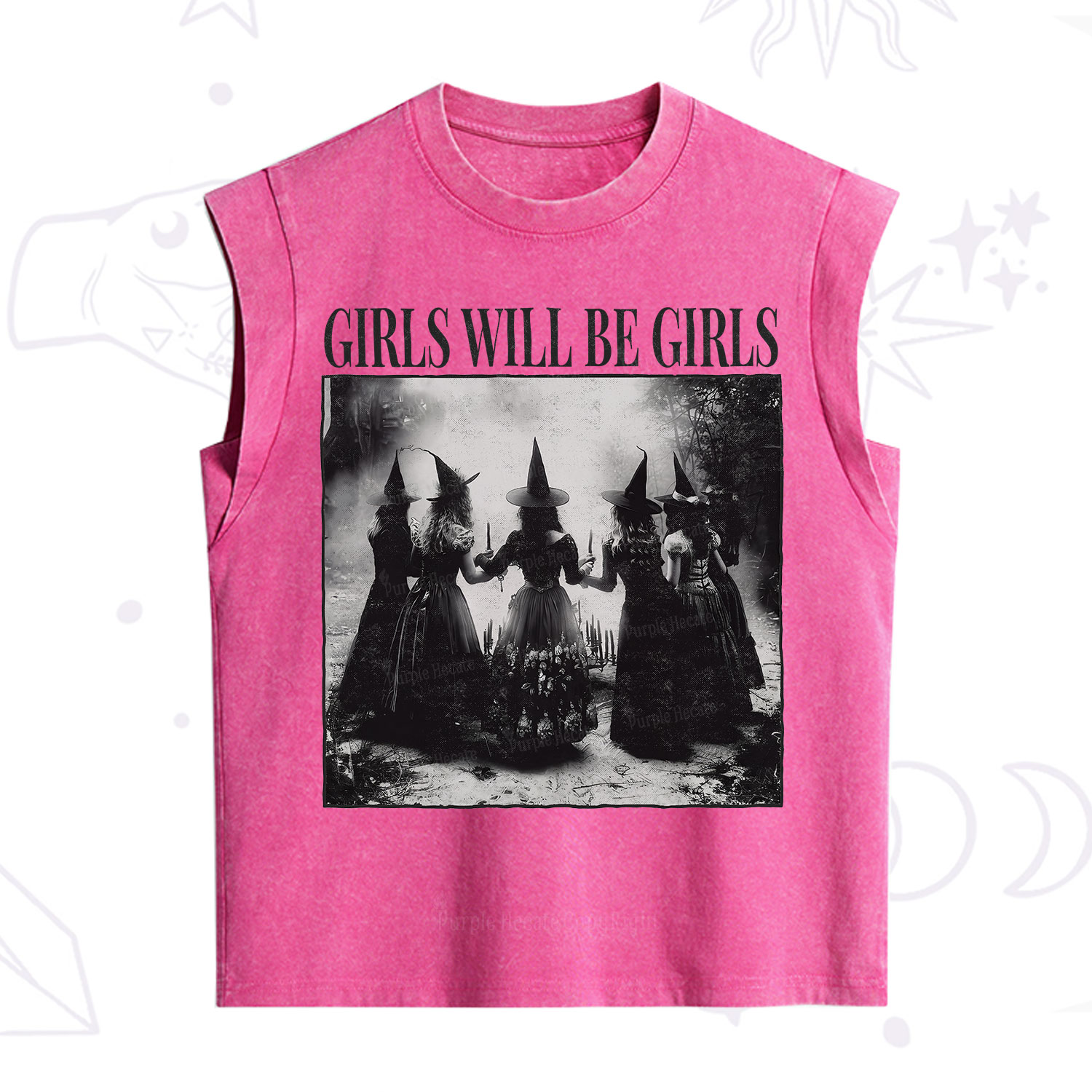 Purplehecate Girl Will Be Girl Witch Vintage Washed Tank