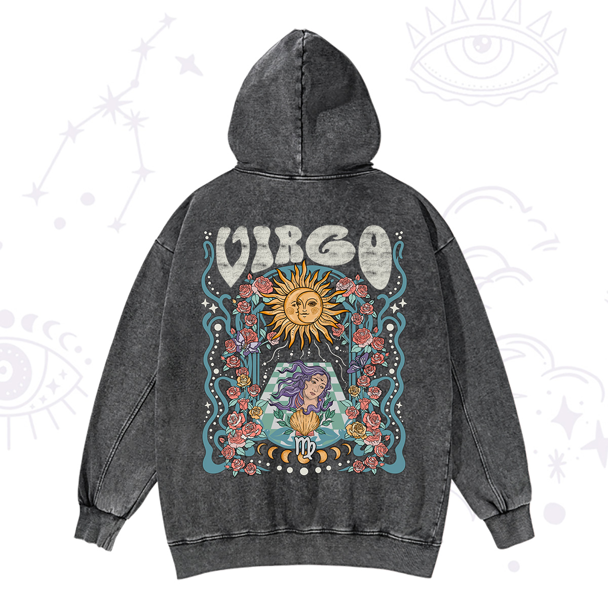 Purplehecate Virgo Spirit Zodiac Washed Hoodie