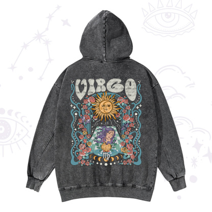 Purplehecate Virgo Spirit Zodiac Washed Hoodie