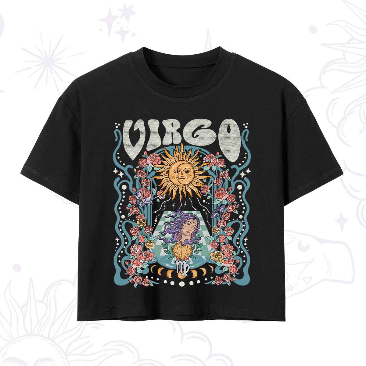 Purplehecate Virgo Spirit Zodiac Crop T-Shirt 