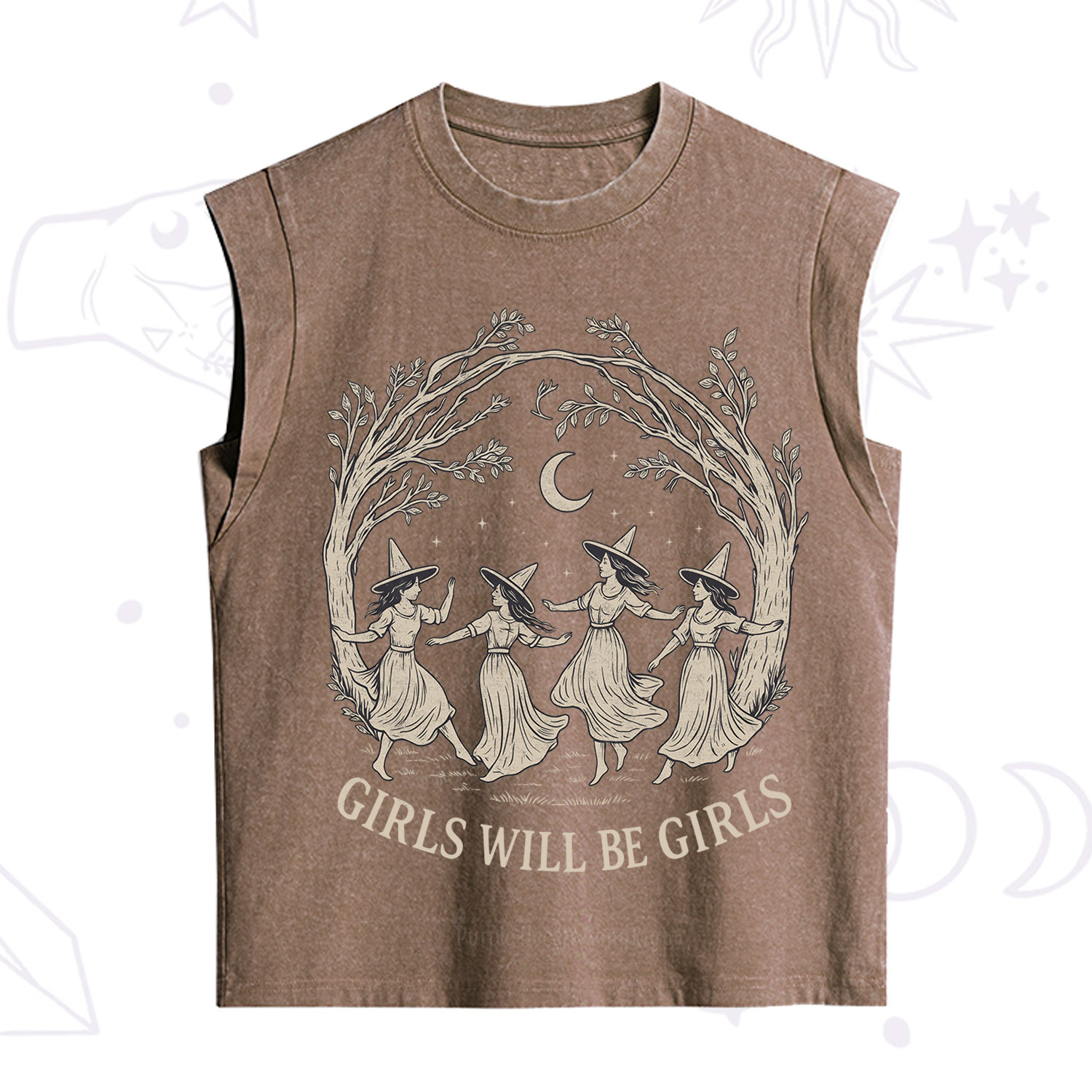 Purplehecate Girls Will Be Girls Witch Vintage Washed Tank
