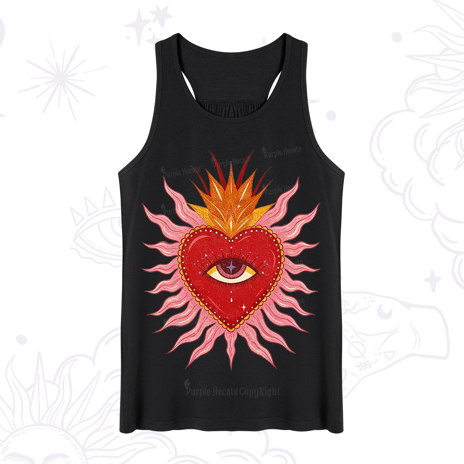 Purplehecate Sacred Flame Heart Tank