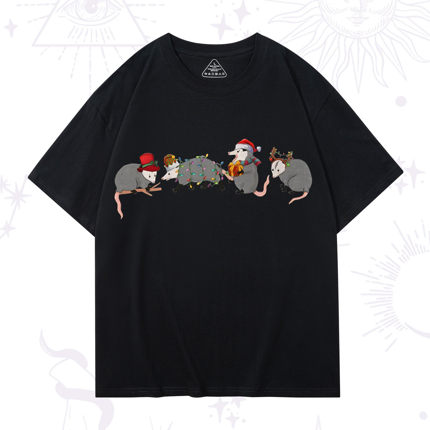 Purplehecate Opossum Christmas T-Shirt