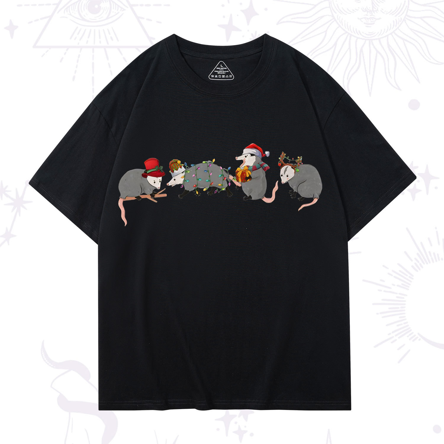 Purplehecate Opossum Christmas T-Shirt