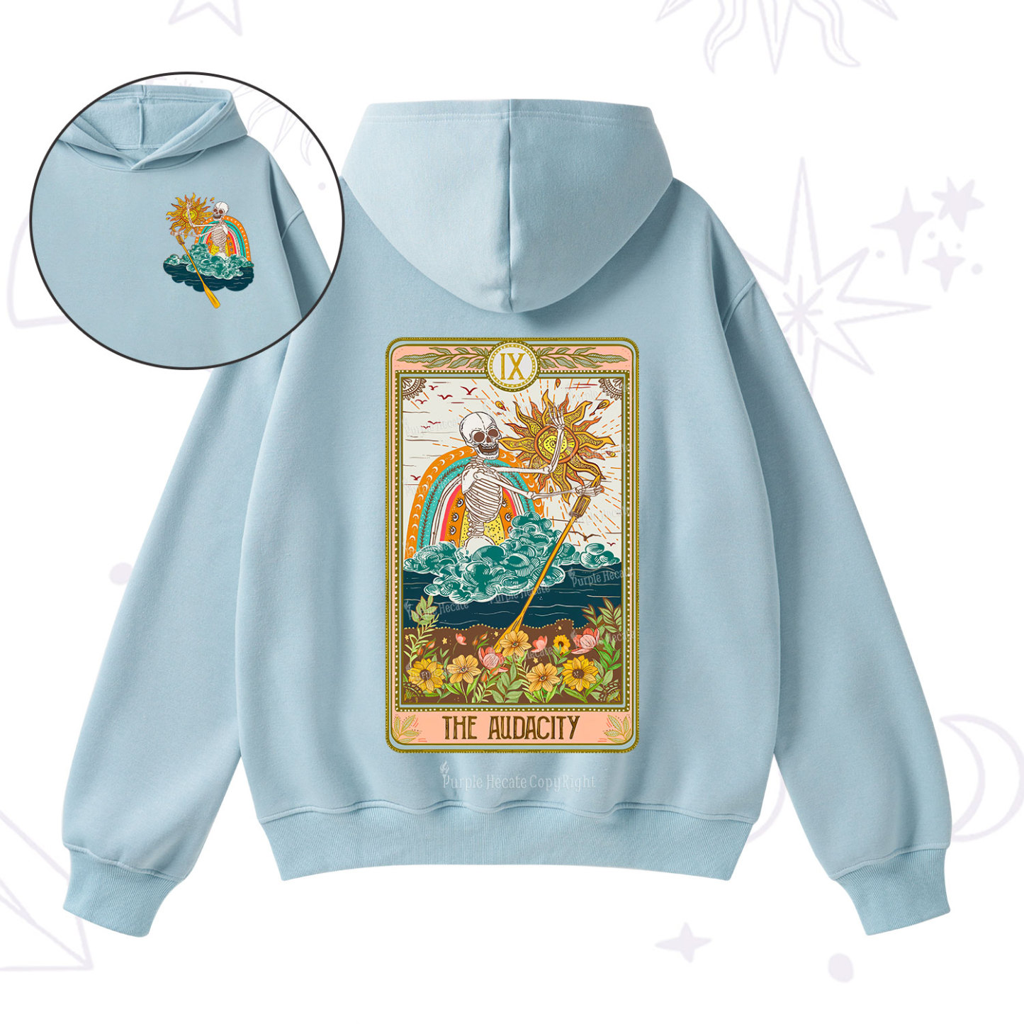 Purplehecate The Audacity Tarot Card Fleece Hoodie Suit