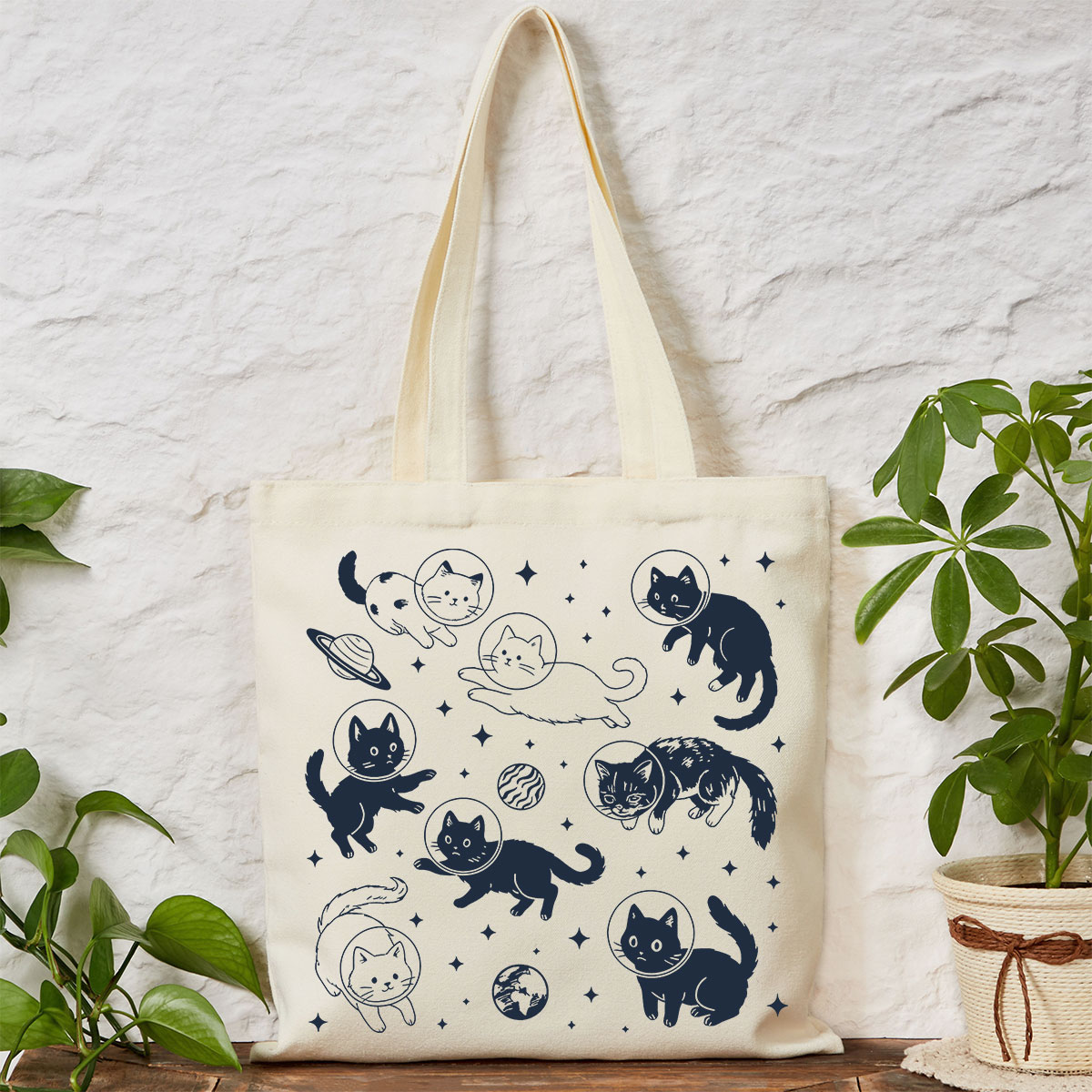 Purplehecate Cats in Space Tote Bag
