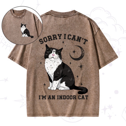 [Copy]Purplehecate First Of All I'm A Delight Cat Washed T-Shirt