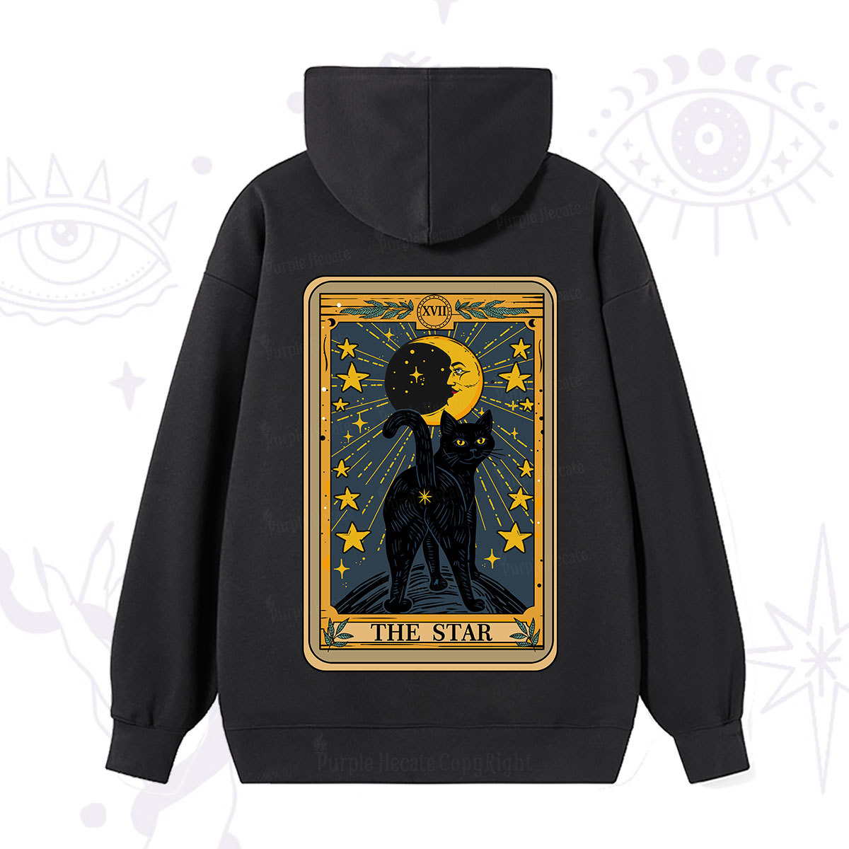 Purplehecate The Star Tarot Cat Hoodie