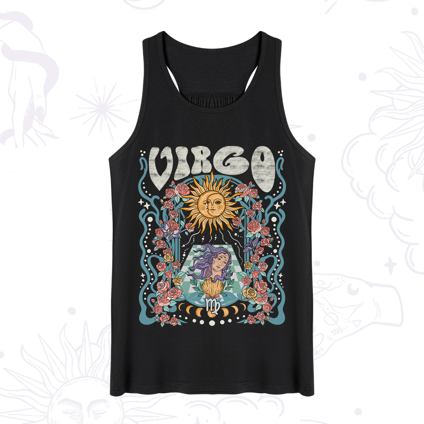 Magic Purplehecate Virgo Spirit Zodiac Tank