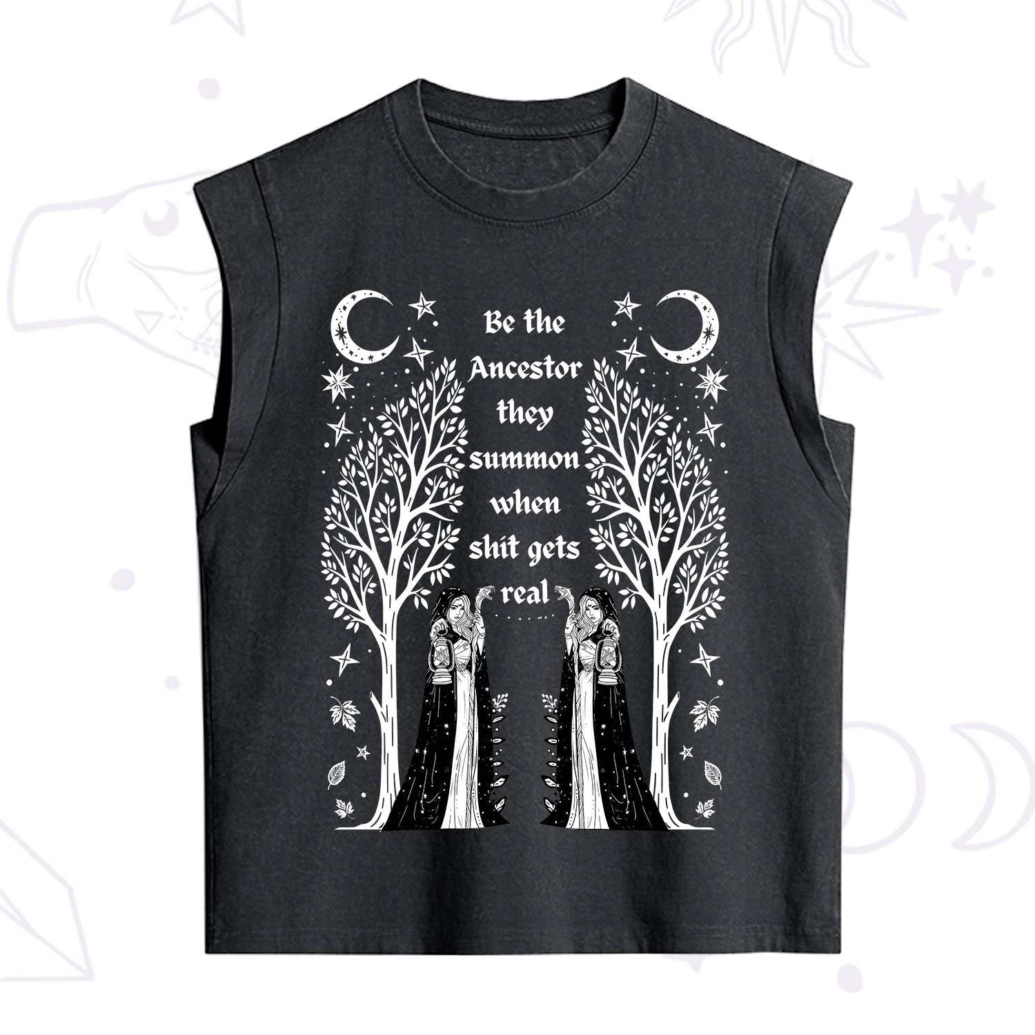 Purplehecate Be The Ancestor They Summon When Shit Gets Real Vintage Washed Tank